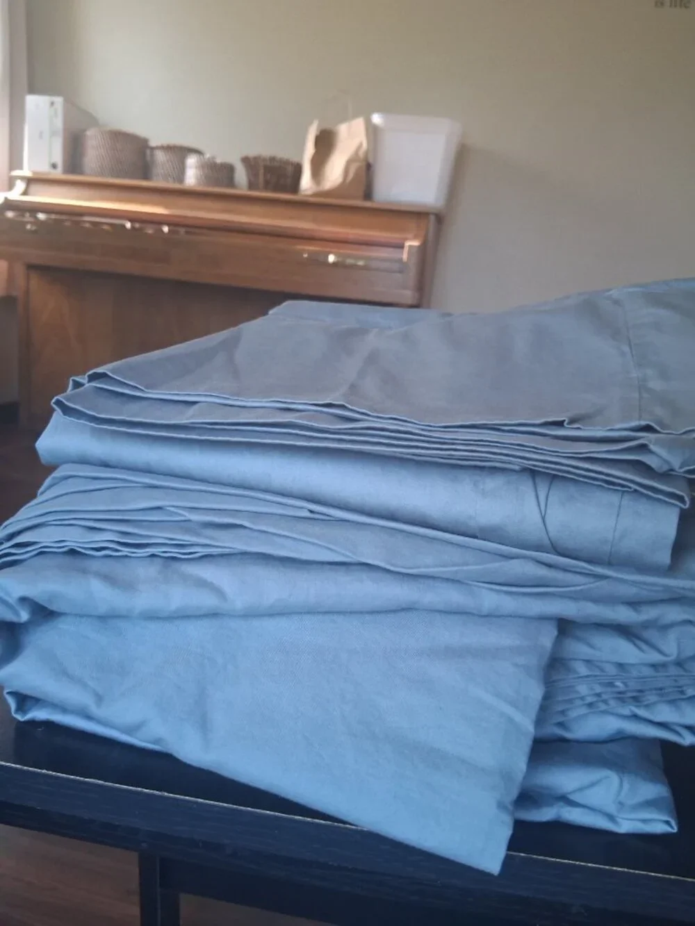 Boll & Branch KING Blustone 100% Organic Cotton Signature 4PCS Sheet Set